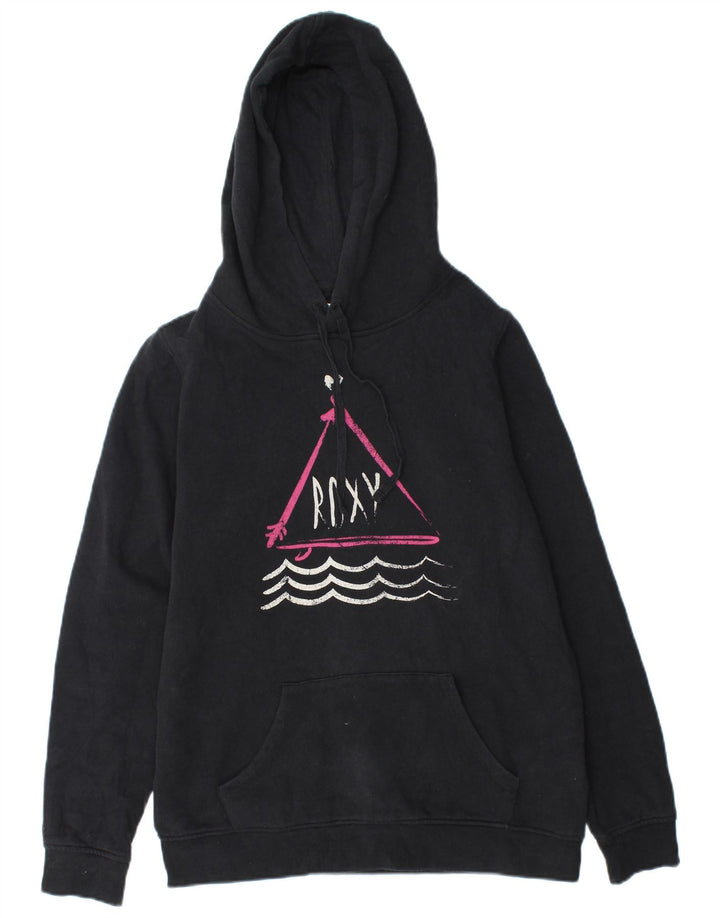 Jersey con capucha gráfica para mujer Roxy UK 44 Algodón negro mediano