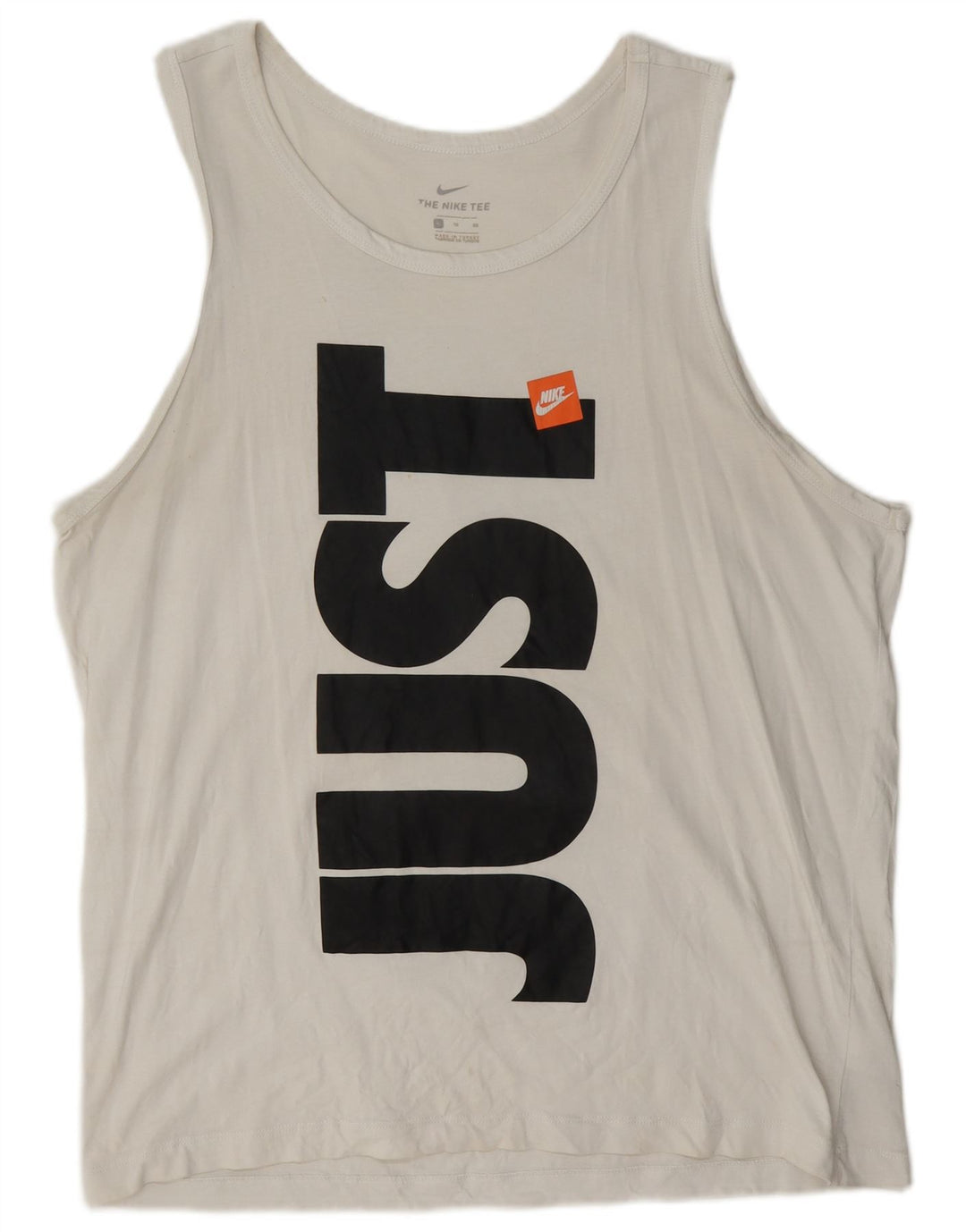 Nike Camiseta sin mangas gráfica para hombre XL Algodón blanco