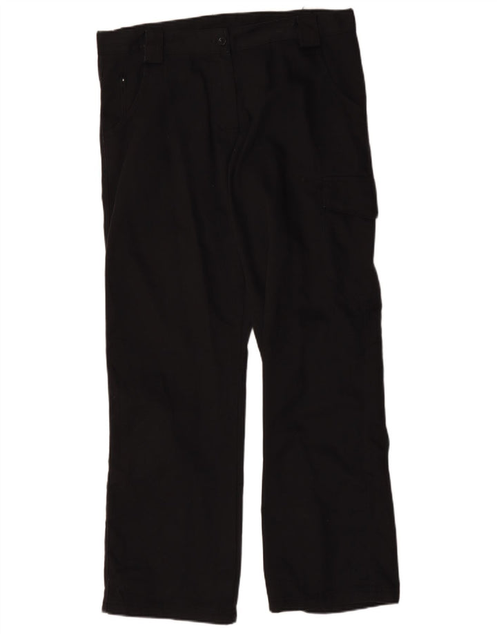 Dickies Pantalones cargo rectos para mujer UK 12 Medium W36 L31 Poliéster negro