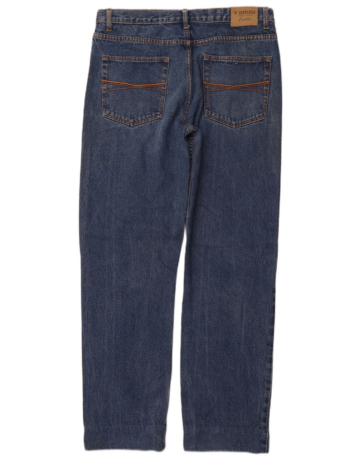 BRUGI Vaqueros rectos para hombre W34 L32 Algodón azul