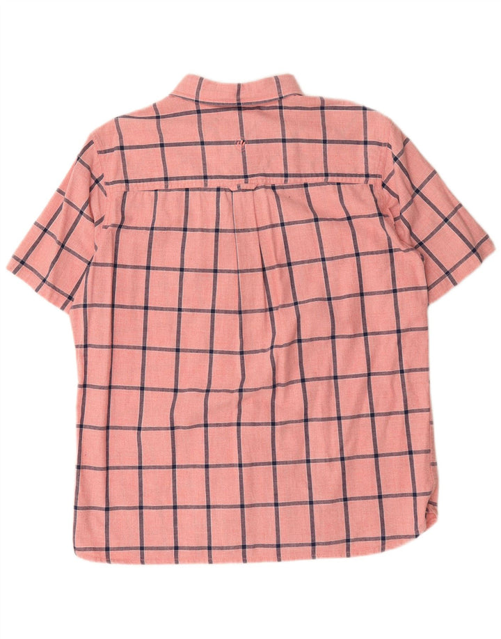 Camisa de manga corta para hombre Fat Face de algodón con cuadros rosas grandes