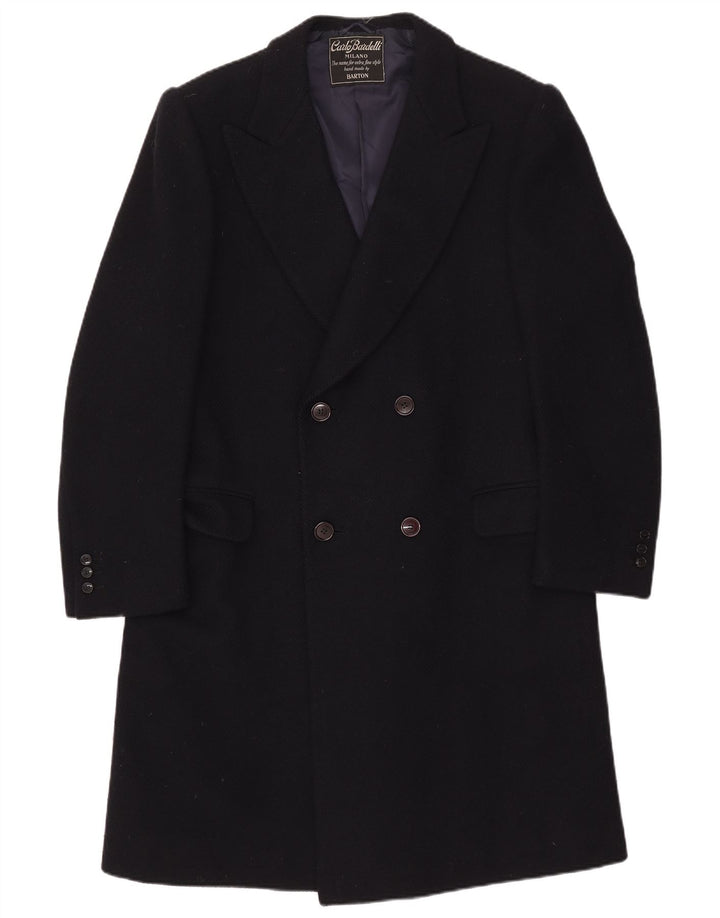 Carlo Bardelli Abrigo cruzado para hombre UK 36 Small Azul marino