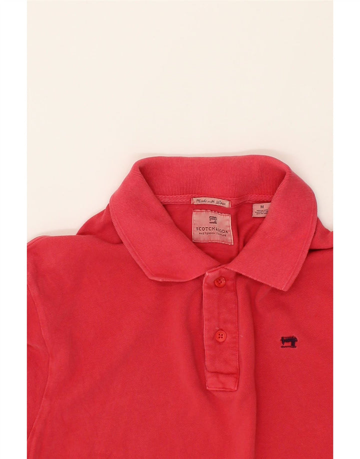 SCOTCH & SODA Mens Polo Shirt Medium Pink Cotton Vintage Scotch & Soda and Second-Hand Scotch & Soda from Messina Hembry 
