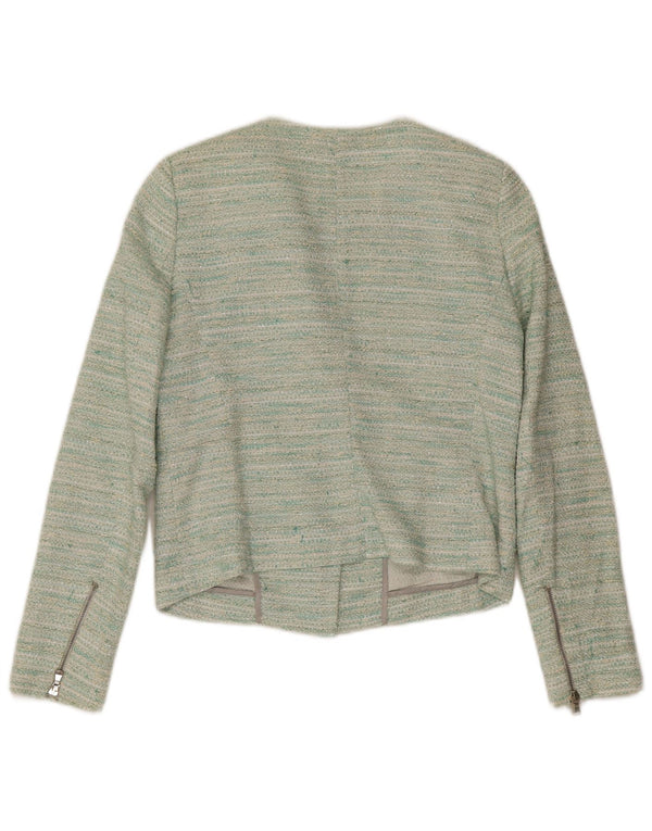 Massimo Dutti Chaqueta Blazer Con Cremallera Completa Para Mujer EU 38 Small Verde Moteado