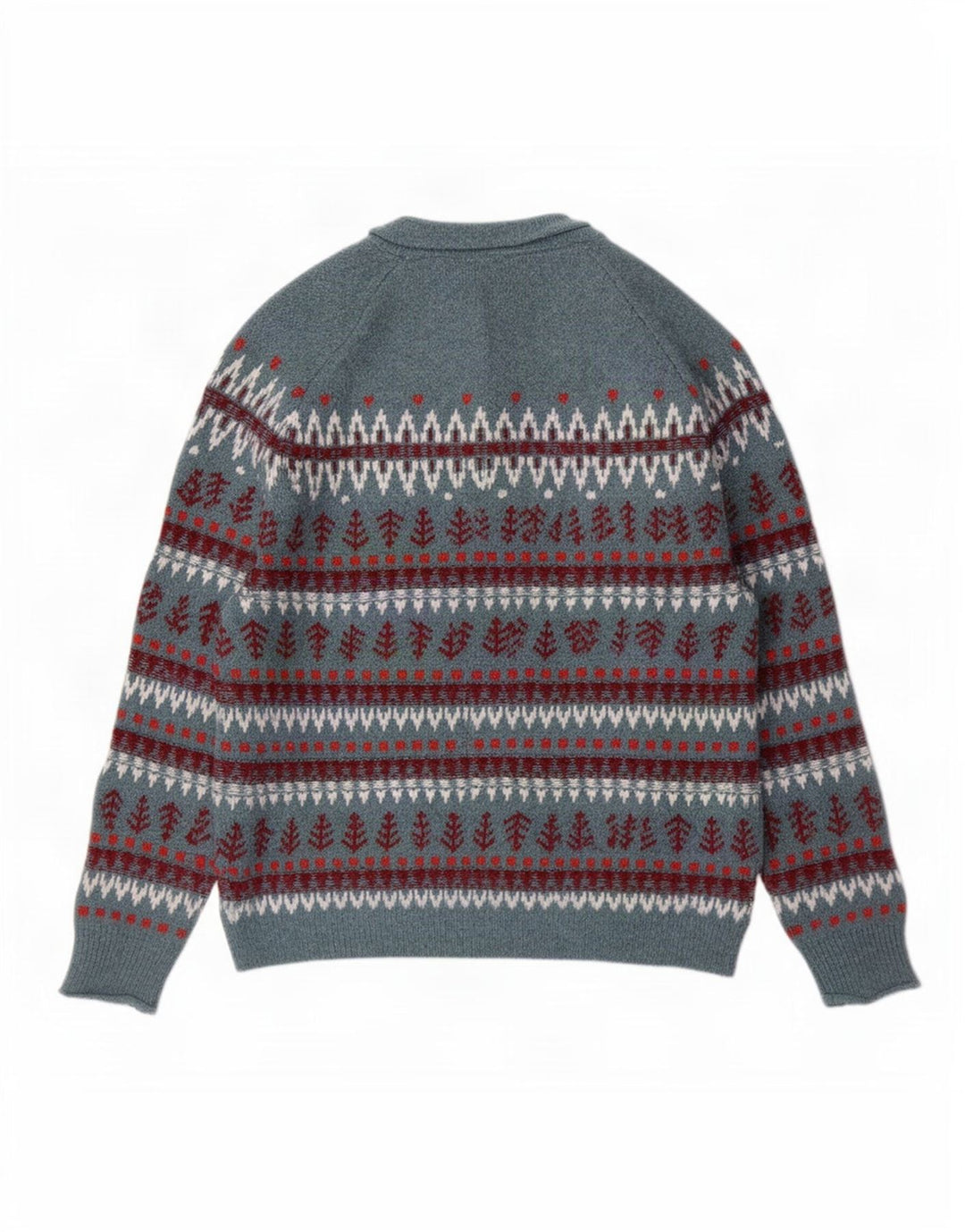 White Stuff Suéter tipo jersey con cuello redondo para mujer UK 44 Azul medio Fair Isle