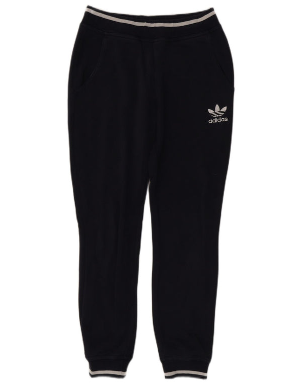Adidas Mujer Chándal Pantalones Joggers UK 8 Pequeño Azul Marino Algodón