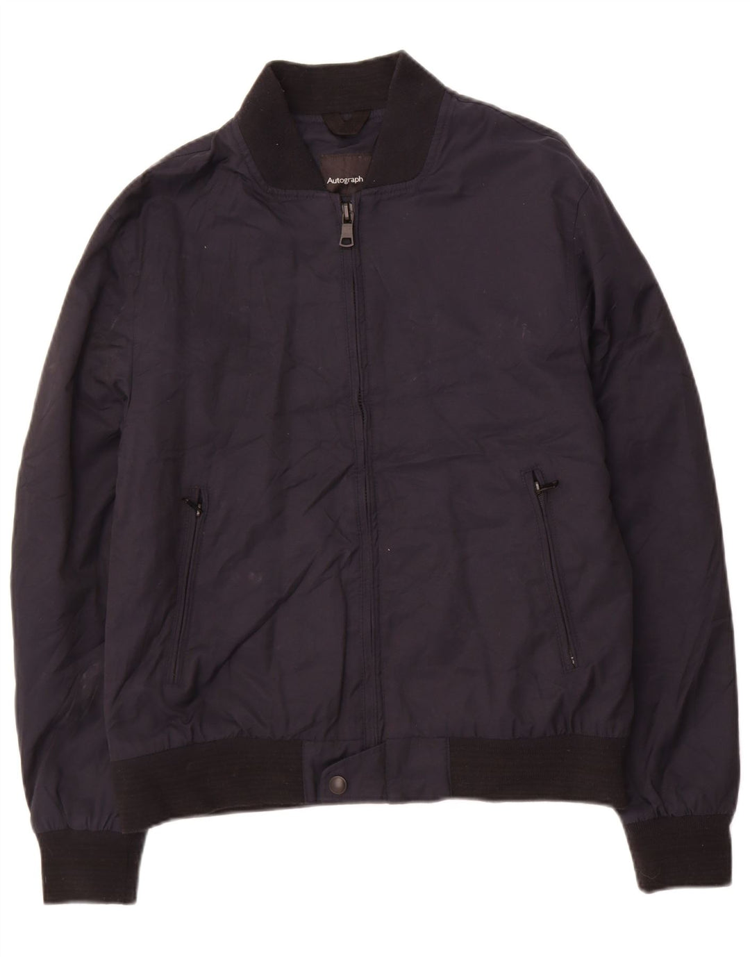 Marks & Spencer Chaqueta Acolchada Autograph para Hombre UK 38 Mediana Azul Marino Algodón