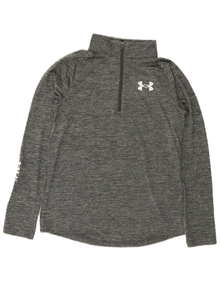 Under Armour Camiseta de chándal con estampado gráfico para niñas 11-12 años Grande Gris
