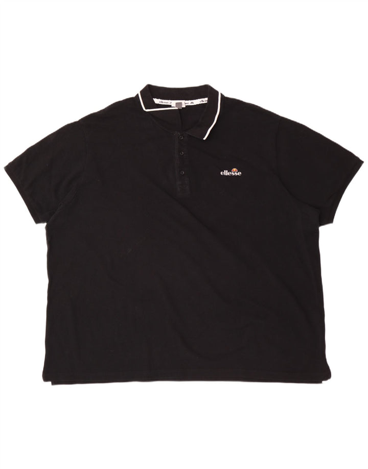 Polo Ellesse Hombre 3XL Algodón Negro