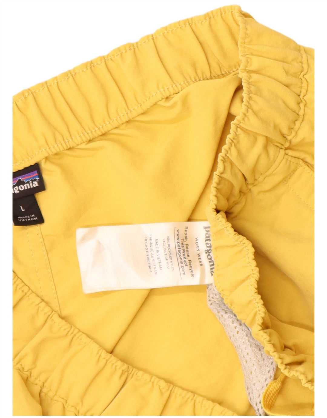 PATAGONIA Pantalones cortos deportivos para mujer UK 44 Large Nylon amarillo