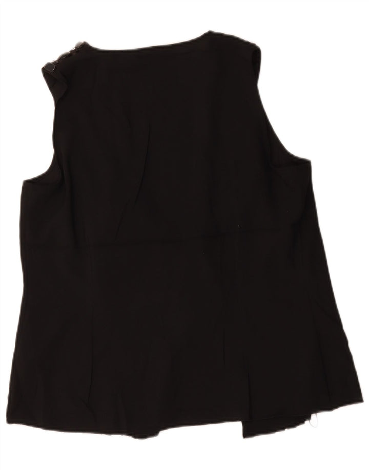 Marks & Spencer Blusa sin Mangas Autograph para Mujer UK 42 Medium Black