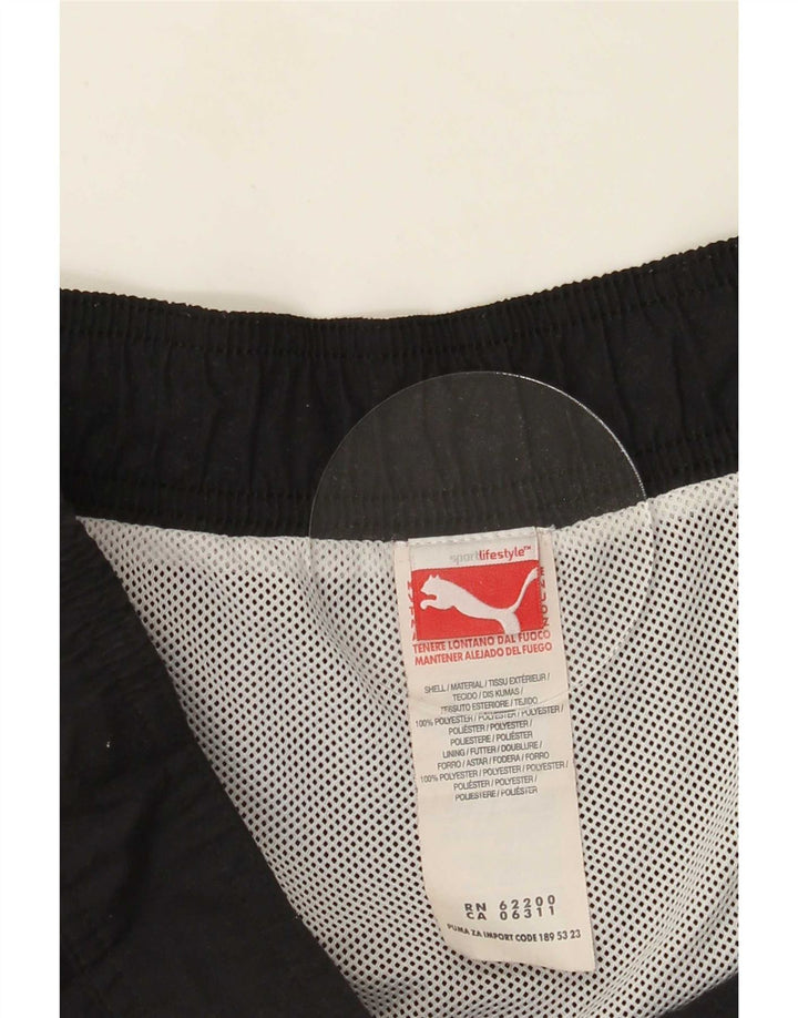 Puma Bañador con estampado gráfico de hombre en poliéster color block mediano en negro