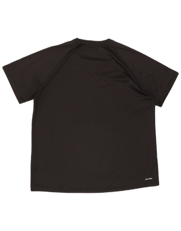 Adidas Mens Climalite Graphic Camiseta Top XL Negro Poliéster