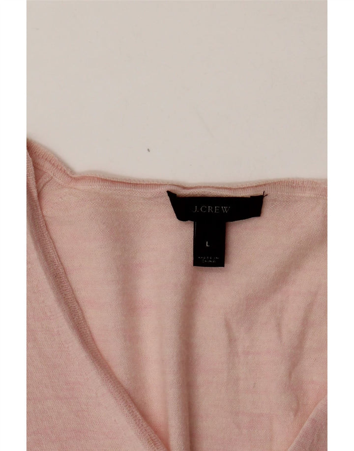 J. Crew Suéter con Cuello en V para Mujer UK 44 Grande Rosa