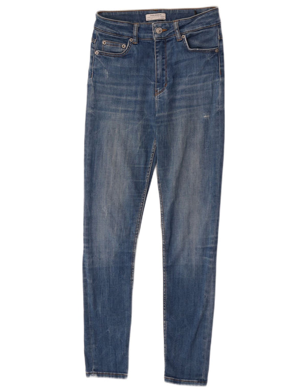 Zara Vaqueros Pitillo Mujer EU 36 XS W26 L27 Algodón Azul