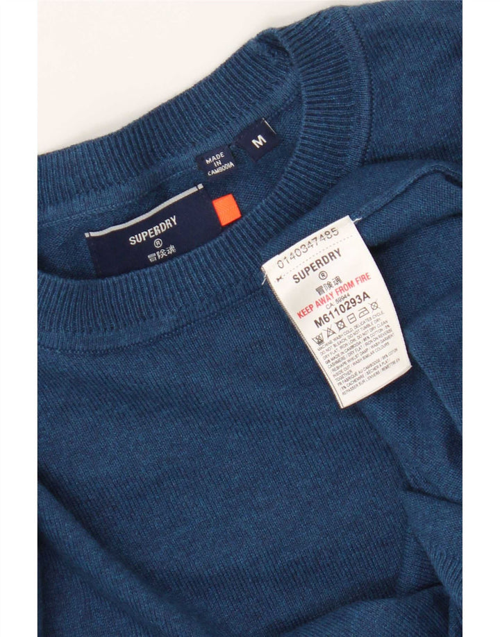Superdry Jersey De Cuello Redondo Para Hombre De Algodón Azul Medio