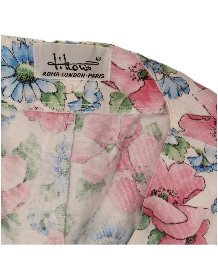 Vintage mujer chaleco Reino Unido 14 medio multicolor floral