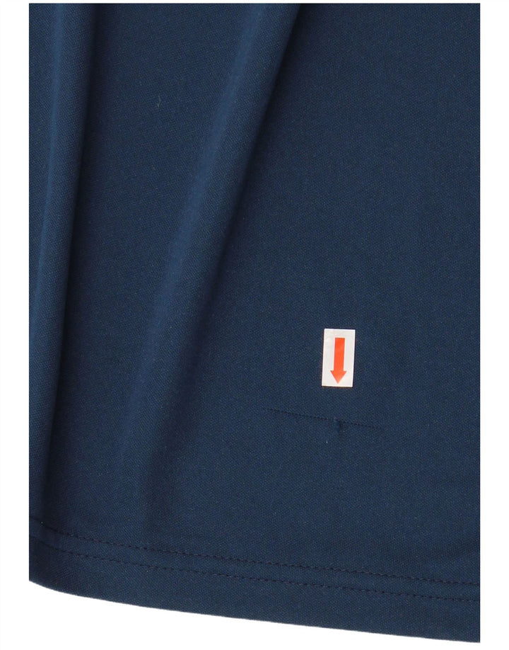 Camiseta ADIDAS Climalite para hombre Top medio azul marino color block poliéster