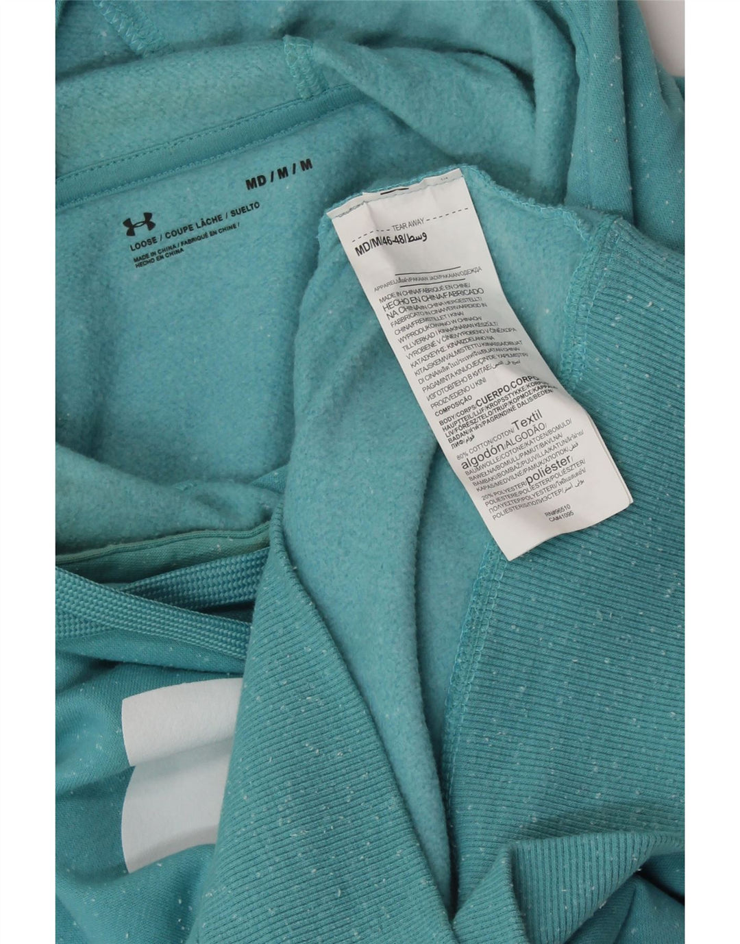 UNDER ARMOUR Jersey con capucha extragrande para mujer Reino Unido 14 Medio azul moteado