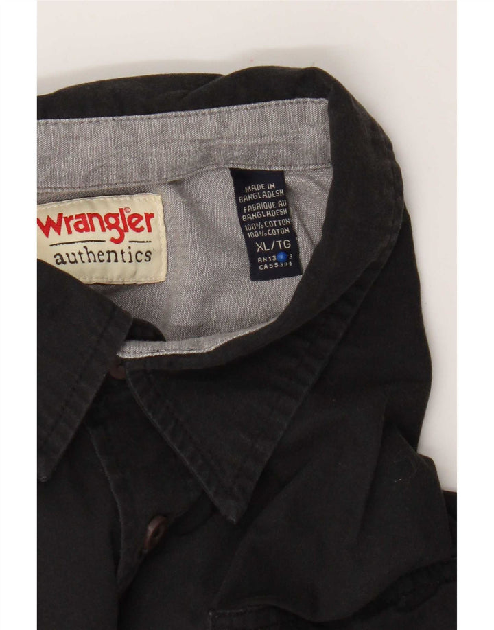 Wrangler Camisa Manga Corta Hombre XL Algodón Negro