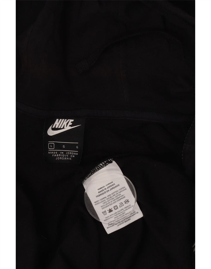 Nike - Sudadera con capucha y cremallera para hombre, talla grande, algodón negro