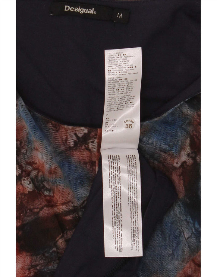 Desigual Vestido largo sin mangas para mujer UK 40 Medium Multicolor Tie Dye