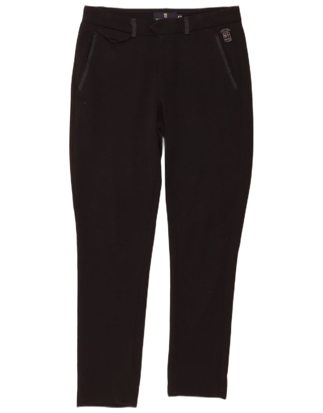 MARINA MILITARE Pantalones informales ajustados para mujer IT 42 Medium W30 L28 Negro