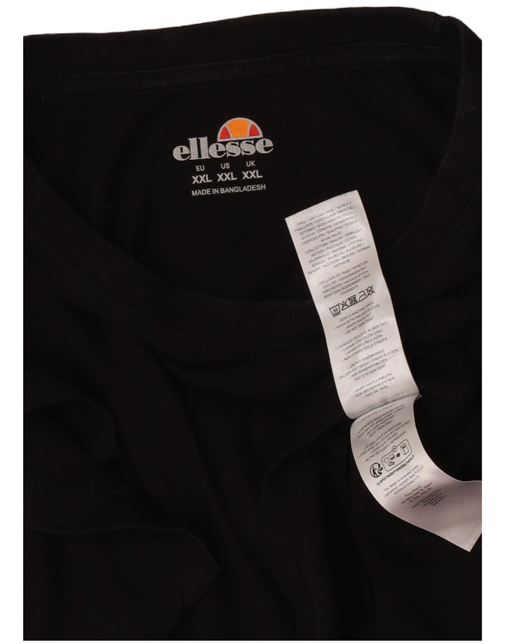 Ellesse Camiseta Hombre Top 2XL Algodón Negro