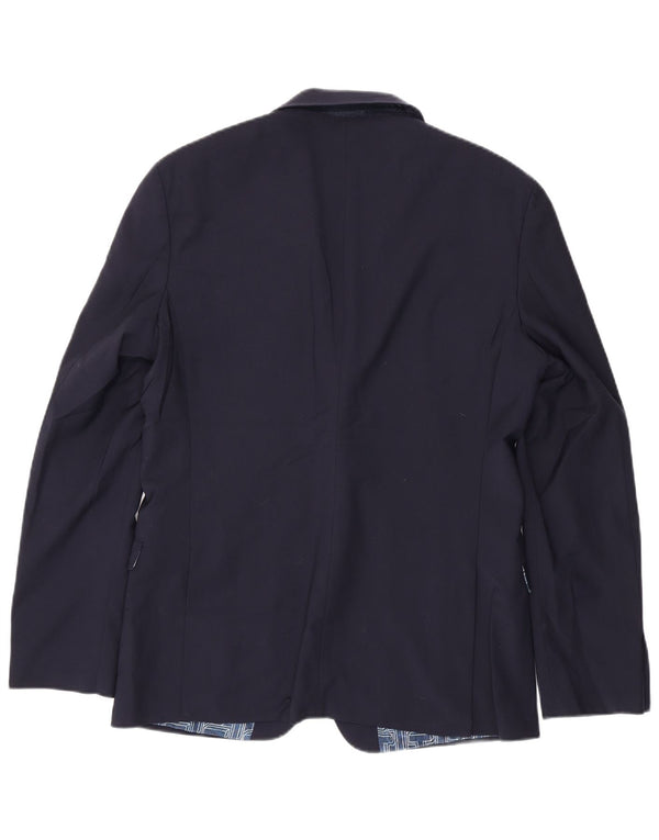 Ted Baker Chaqueta tipo blazer ajustada con 2 botones para hombre Talla 42 Grande Lana azul marino