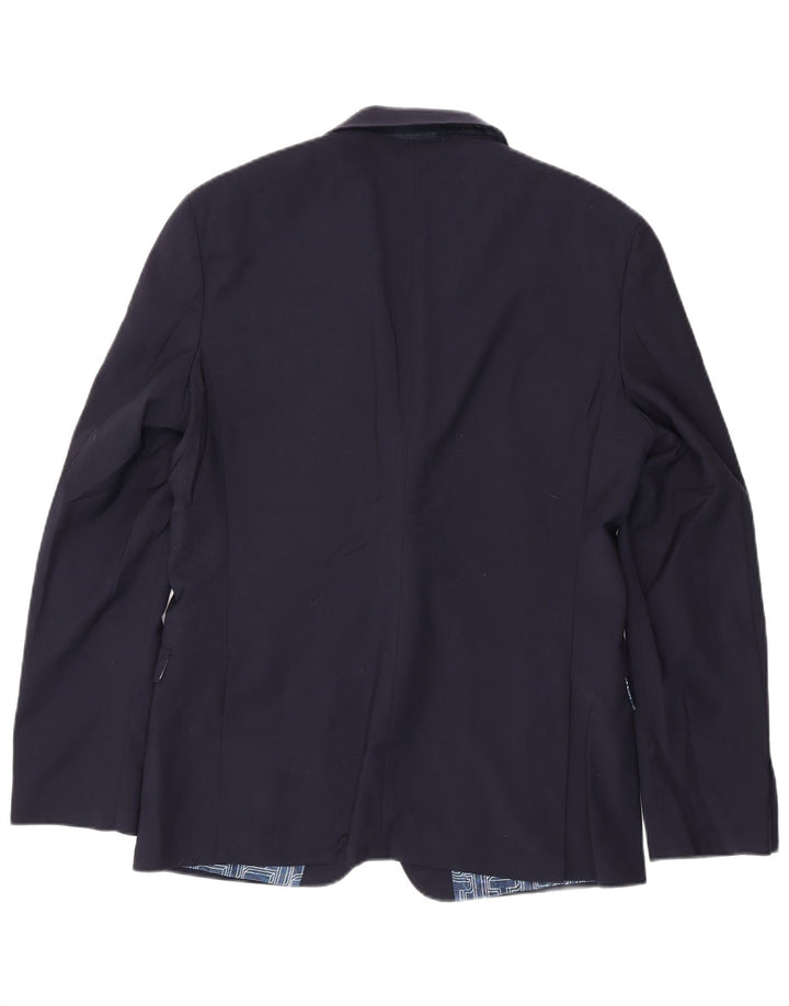 Ted Baker Chaqueta tipo blazer ajustada con 2 botones para hombre Talla 42 Grande Lana azul marino