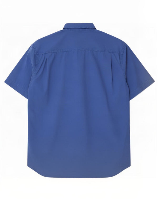 Think Pink Camisa de manga corta para hombre 2XL Azul