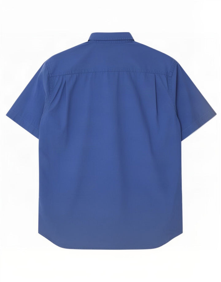Think Pink Camisa de manga corta para hombre 2XL Azul