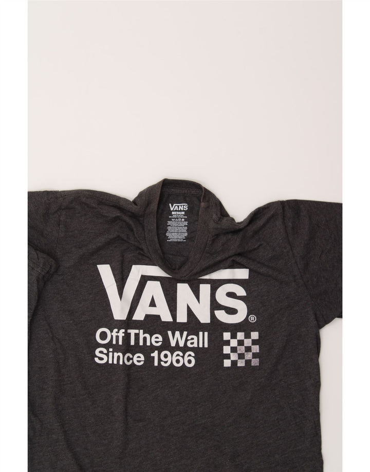 VANS Boys Graphic T-Shirt Top 10-11 Years Medium Grey Vintage Vans and Second-Hand Vans from Messina Hembry 