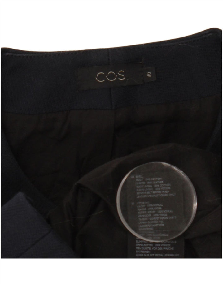 Cos Chaqueta Blazer para Mujer EU 40 Mediana Azul Marino Colorblock Algodón