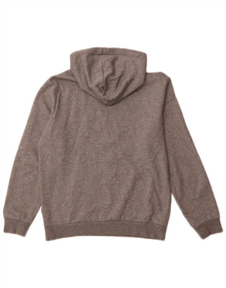 Puma Sudadera con capucha gráfica para hombre, talla pequeña, gris