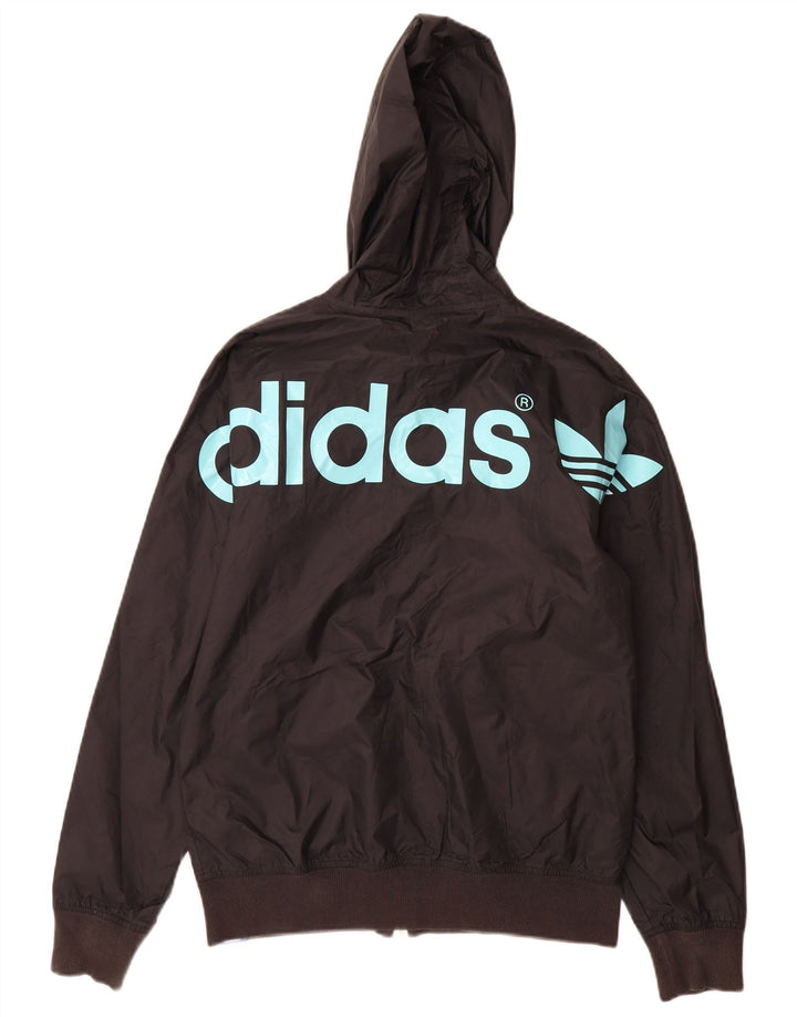 Adidas Chaqueta superior de chándal con capucha y gráfico para hombre XS Poliéster negro