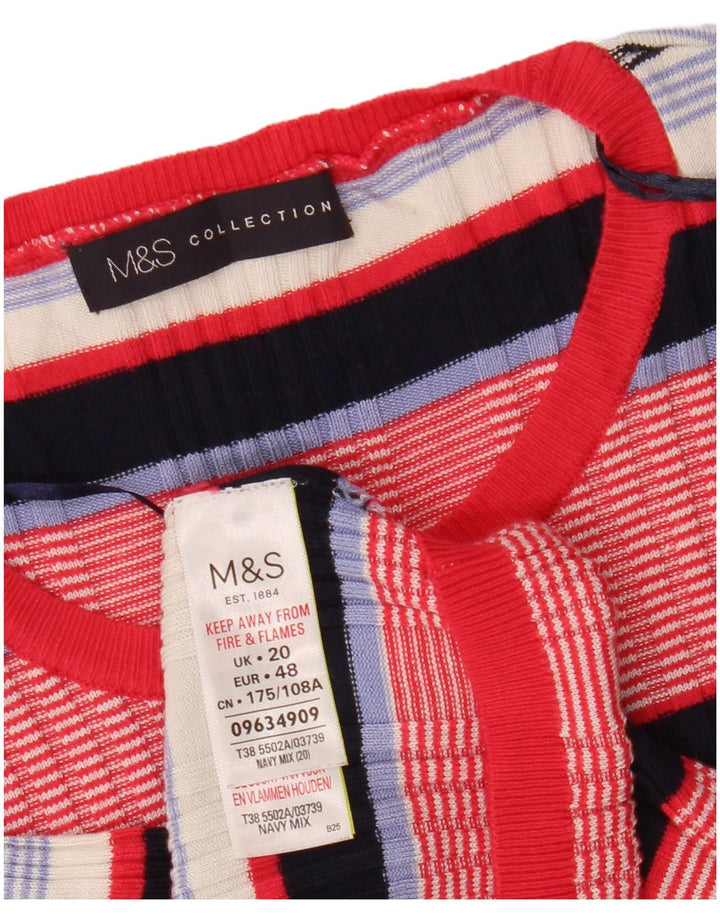 MARKS & SPENCER Suéter tipo jersey con cuello redondo para mujer UK 20 2XL Multicolor