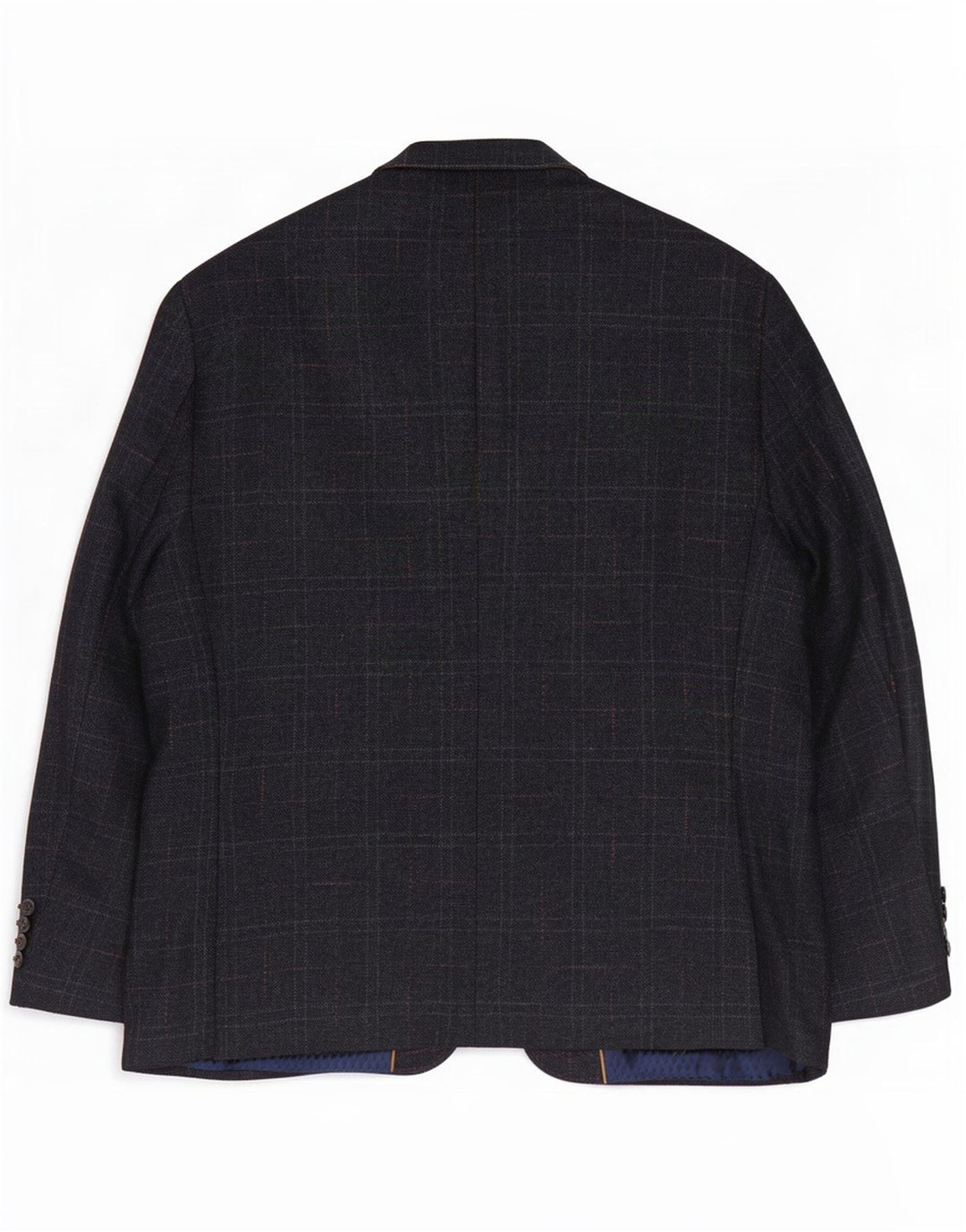 Douglas Chaqueta tipo blazer de 2 botones para hombre UK 44 2XL Lana a cuadros azul marino