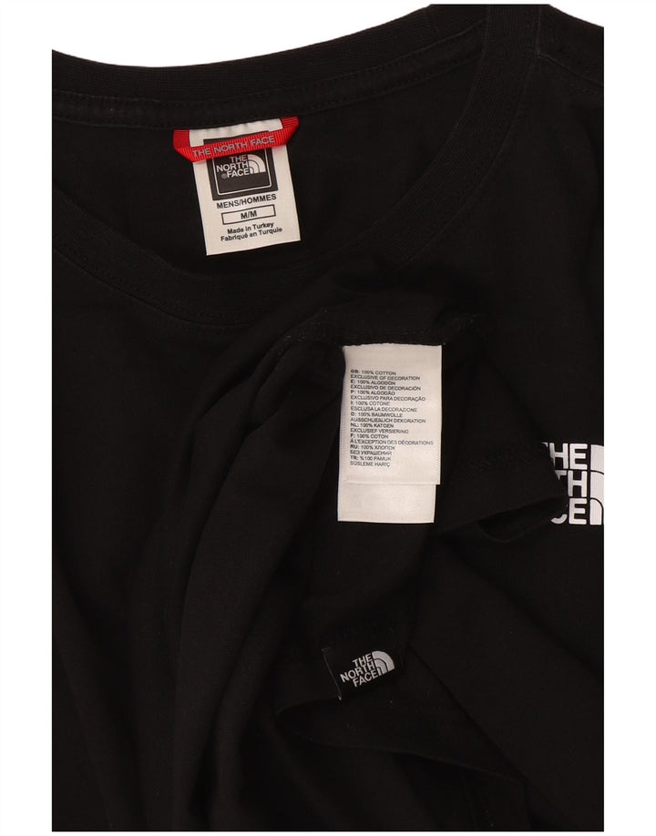 The North Face Hombre Camiseta Gráfica Manga Larga Algodón Negro Mediano