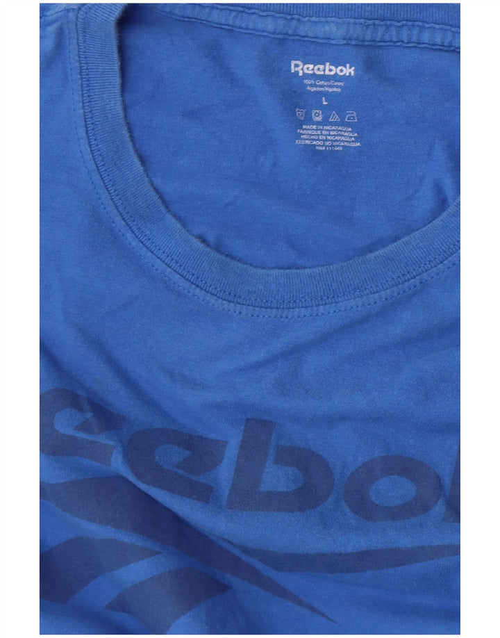 Reebok - Camiseta gráfica para hombre, talla grande, color azul