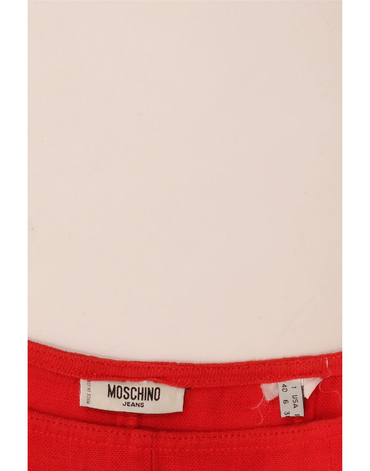 Falda acampanada Moschino para mujer IT 40 Small W28 Rojo