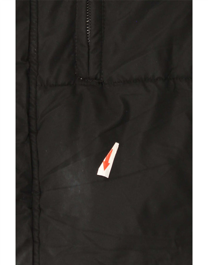 Zara - Abrigo acolchado con capucha para hombre, talla 40, poliéster negro grande