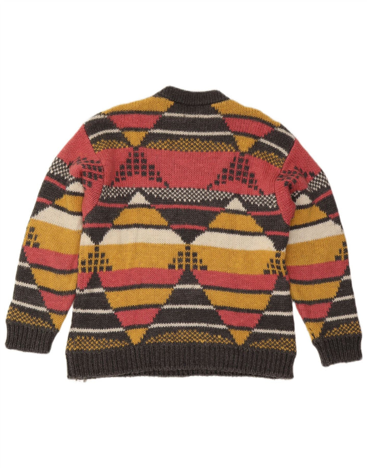 Unlimited Jersey De Cuello Redondo Para Hombre De Lana Geométrica Multicolor Mediana