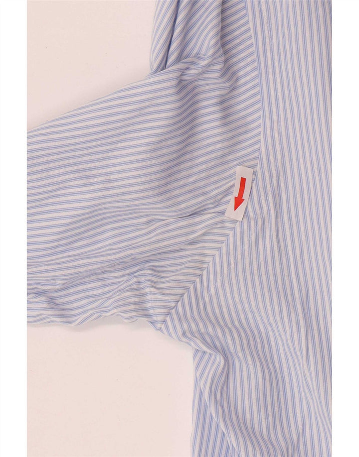 Camisa Calvin Klein para hombre talla 15 1/2 algodón a rayas azul mediano