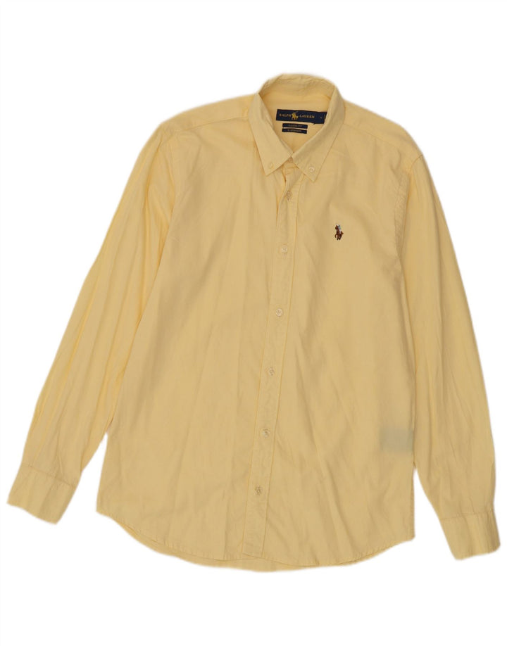 Ralph Lauren Camisa De Corte Clásico Para Hombre Algodón Amarillo Medio