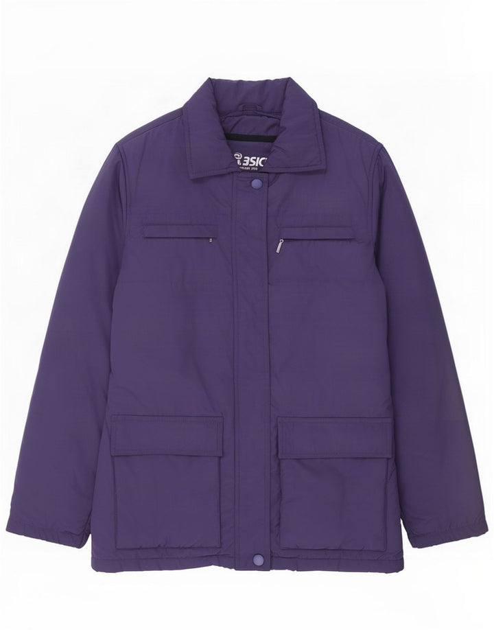 Asics Chaqueta acolchada para mujer UK 40 Grande Poliéster azul marino
