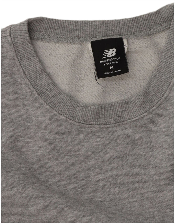 New Balance Hombre Sudadera Jumper Algodón Moteado Gris Medio