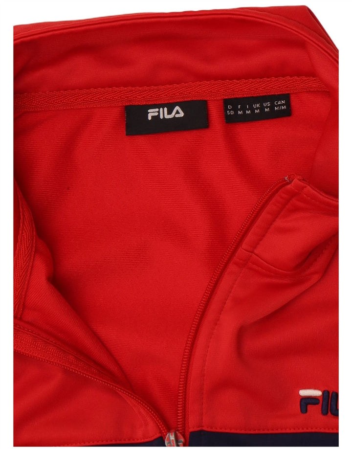 Fila Hombre Chándal Top Chaqueta Medium Rojo Colorblock