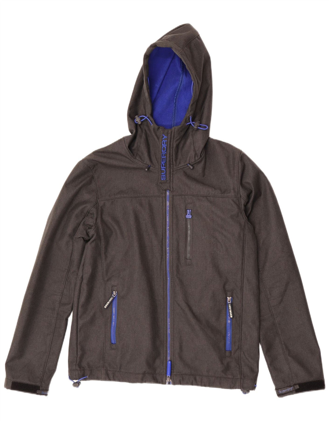 Superdry Chaqueta cortavientos con gráfico Windtrekker para hombre, talla 40, color gris