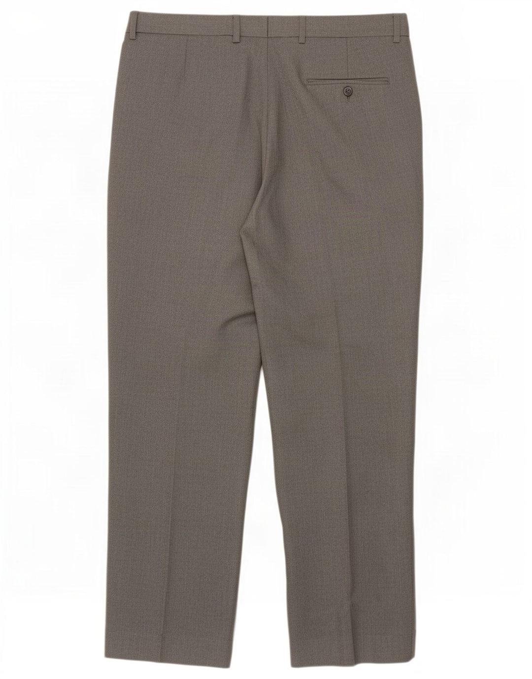 Marks & Spencer Pantalón de traje de corte regular para hombre W36 L29 Poliéster gris